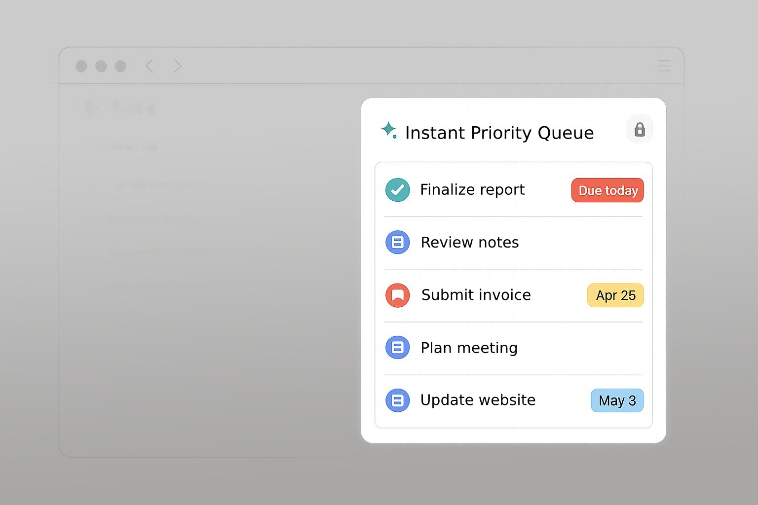 AI-powered task prioritization interface