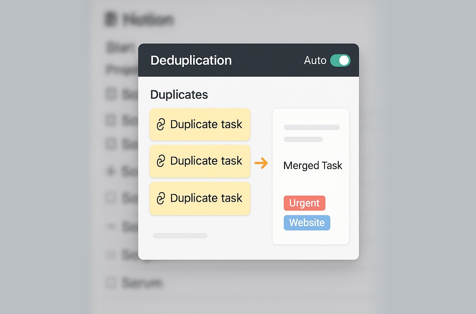 Smart task deduplication and merging